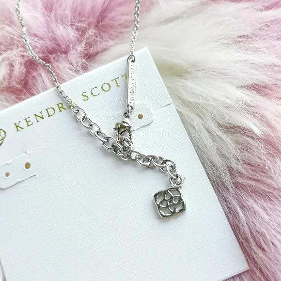 Silver Elisa Chalcedony Glass Pendant Necklace - Picture 3 of 3